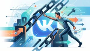 Современная иллюстрация к статье о способах снятия блокировок профиля в социальной сети ВКонтакте